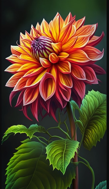 A painting of a flower by person