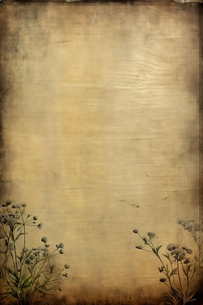 a painting of a flower in a field of weeds