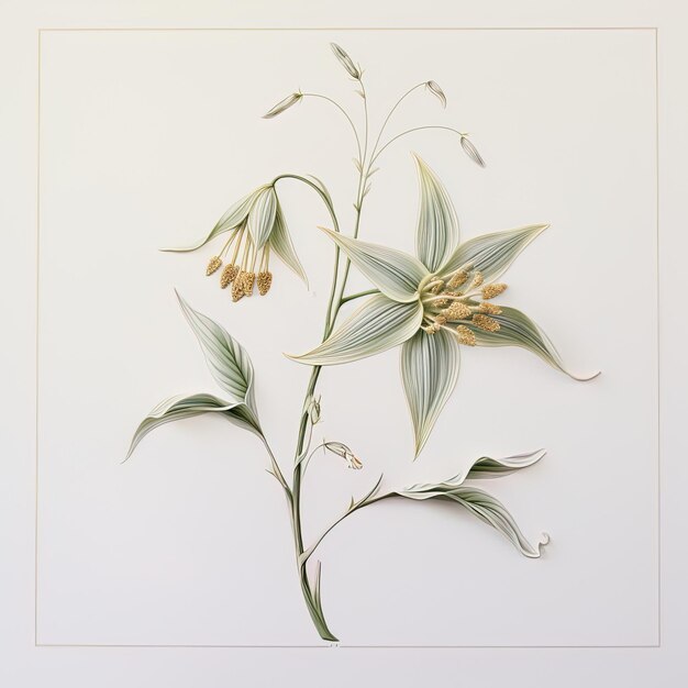 a painting of a flower with the word lily on it