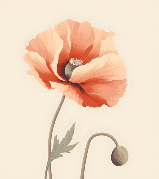 a painting of a flower with the word  poppy  on it