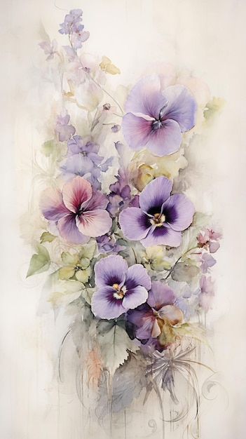 a painting of flowers by person