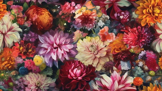 A painting of flowers from the year 2015.