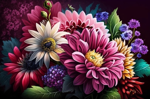 A painting of flowers that is from the company of flowers.