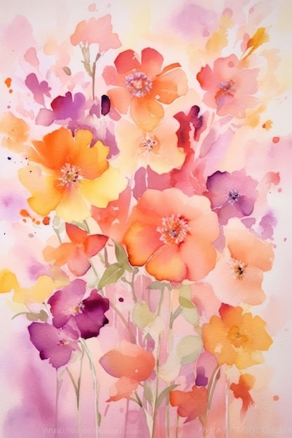 A painting of flowers that is from the series