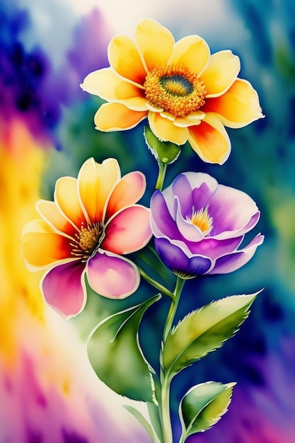 A painting of flowers that says'i love flowers '