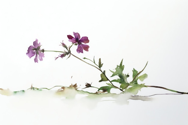 A painting of flowers on a white background