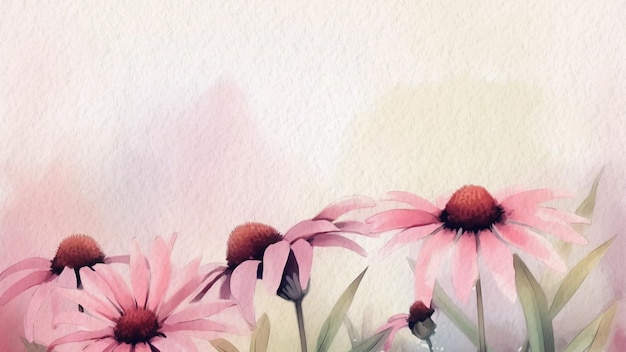 Photo a painting of flowers with a pink background