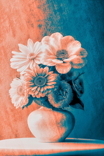 a painting of flowers with the word flowers on it