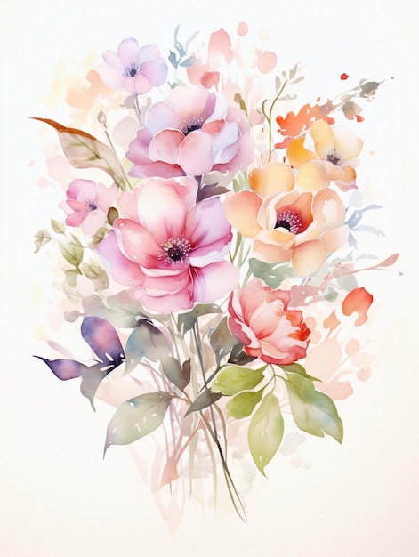 a painting of flowers with the word " love " on the bottom.