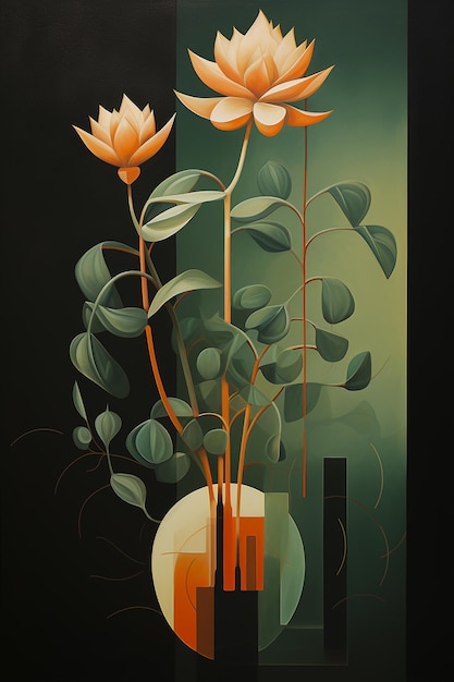 a painting of flowers with the word tulips on it