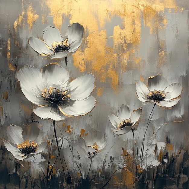 a painting of flowers with the word quot wild quot on the bottom