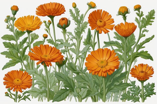 a painting of flowers with the words quot marigold quot on it