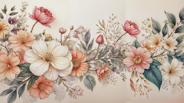 a painting of flowers