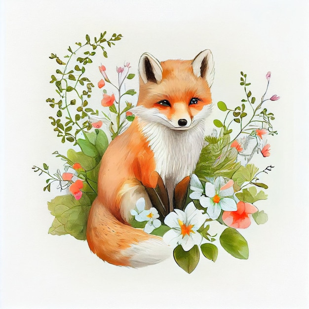 A painting of a fox with the words " the word " on it "