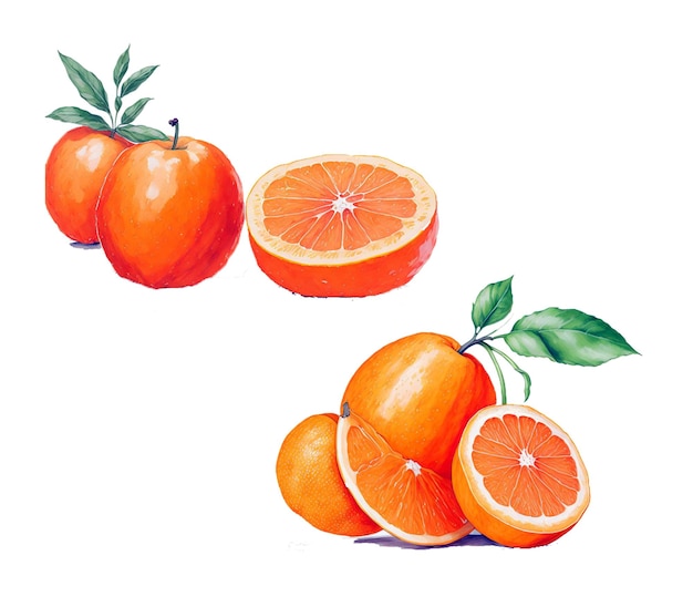 Foto disegno a colori di arancione