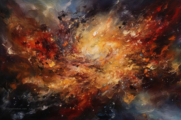 Photo a painting of a galaxy with the word galaxy on it