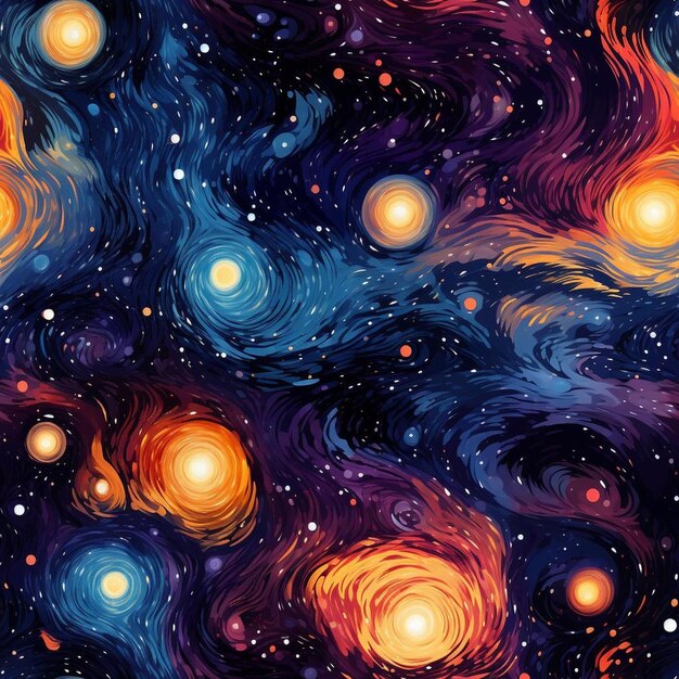 A painting of a galaxy with the words " fire " on it.