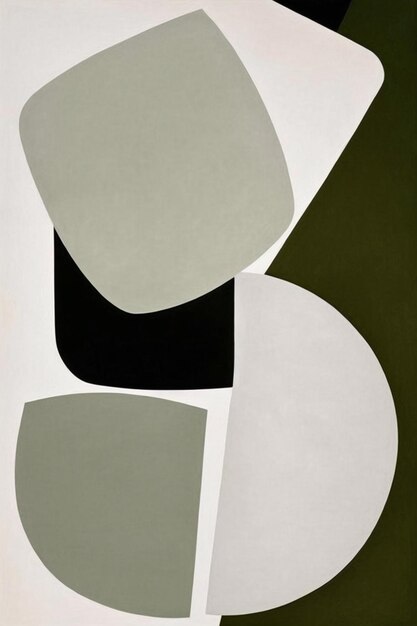 A painting of a green and white background with a white circle and the word " art " on it.