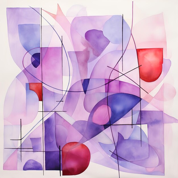 A painting of a heart with a pink and purple colors