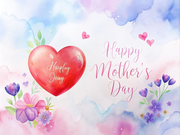 a painting of a heart with the words happy mothers