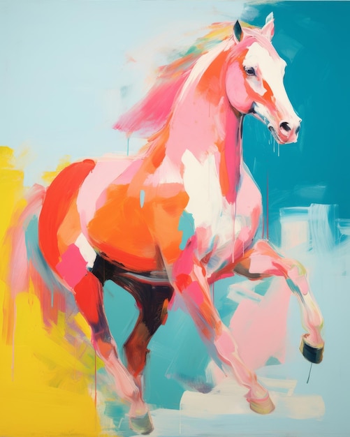 a painting of horse