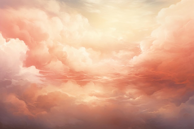 Photo painting of a large cloud filled sky