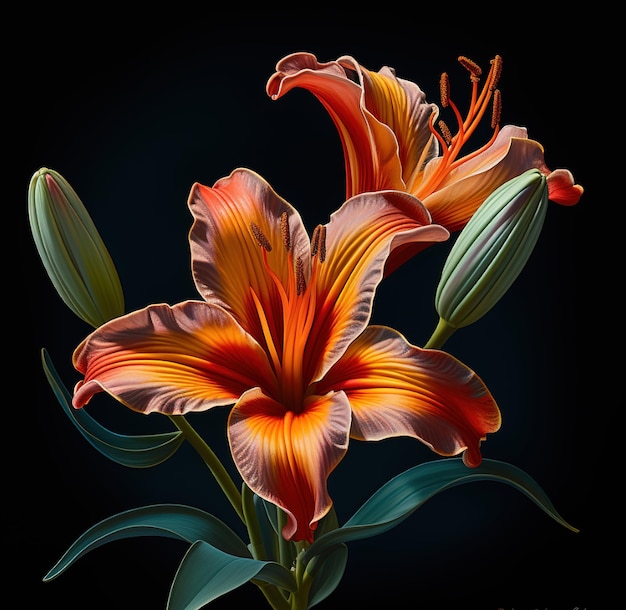 a painting of a lily with the name " lily " on it.