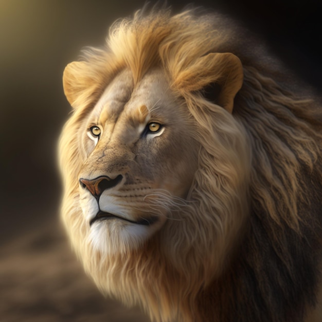 A painting of a lion's mane