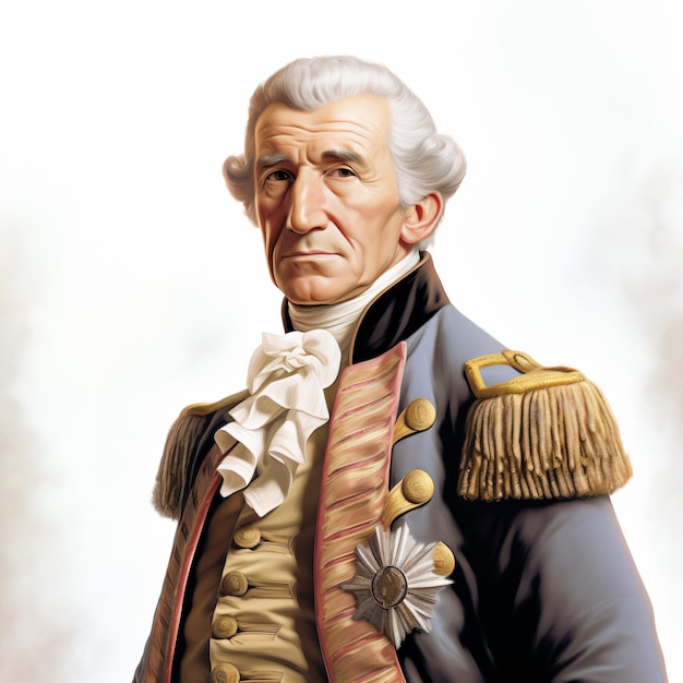 a painting of a man in a military uniform