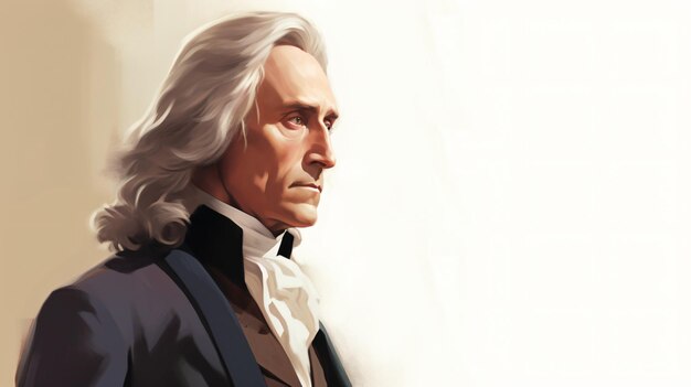 Photo a painting of a man with white hair