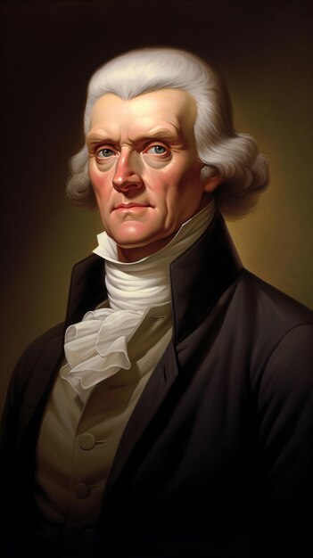 a painting of a man with a white hair