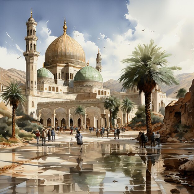 마스지드 나바위 (Masjid Nabawi) 의 그림