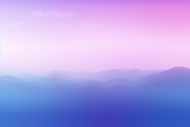 a painting of a mountain range with a pink and blue sky.