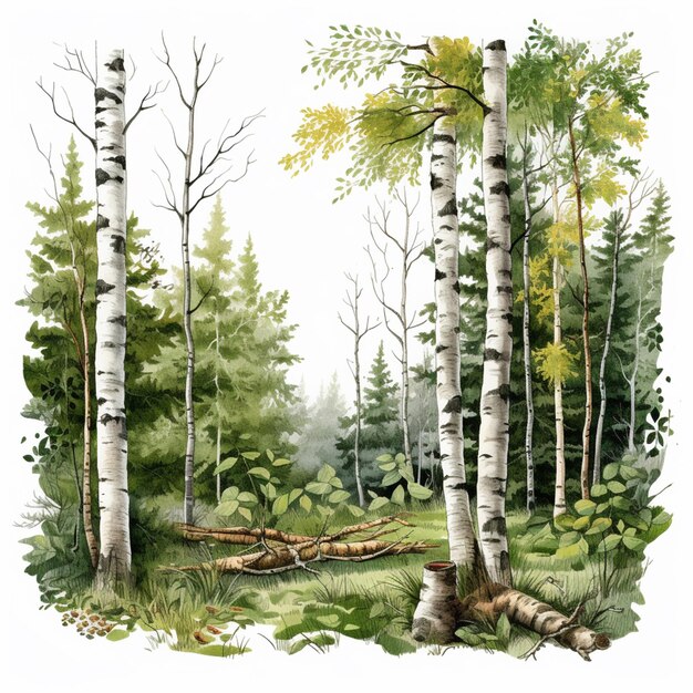 写真 落ちた木と落ちたログを描いた森の絵 - ガジェット通信 getnews