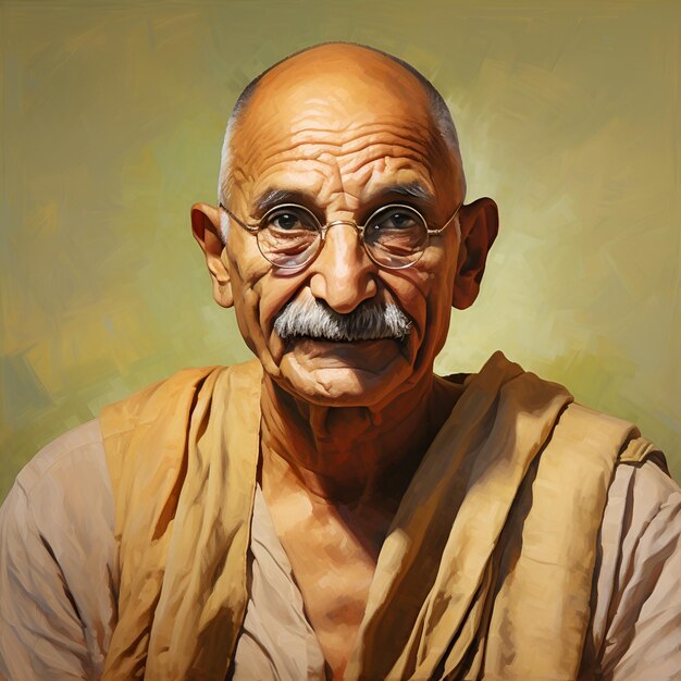 a painting of an old man with glasses and a mustache