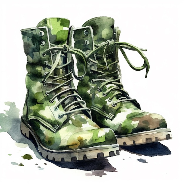 Army clearance print boots