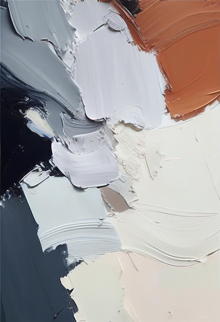 A painting of a palette of paint with a dark background.