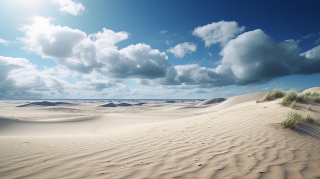 A painting of a path leading to the ocean on a sandy beach under