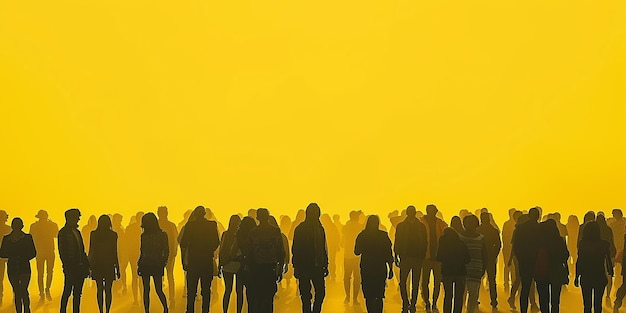 霧の中を歩く人々の絵画
