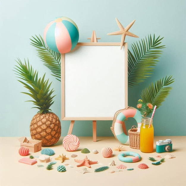 a painting of a pineapple and a pineapple on a table