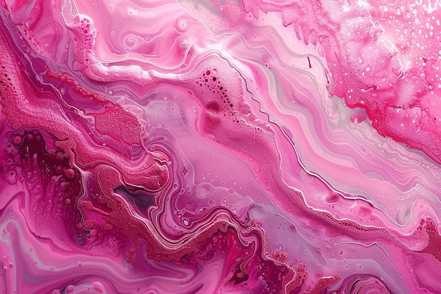 a painting of pink and purple paint with the title  pink