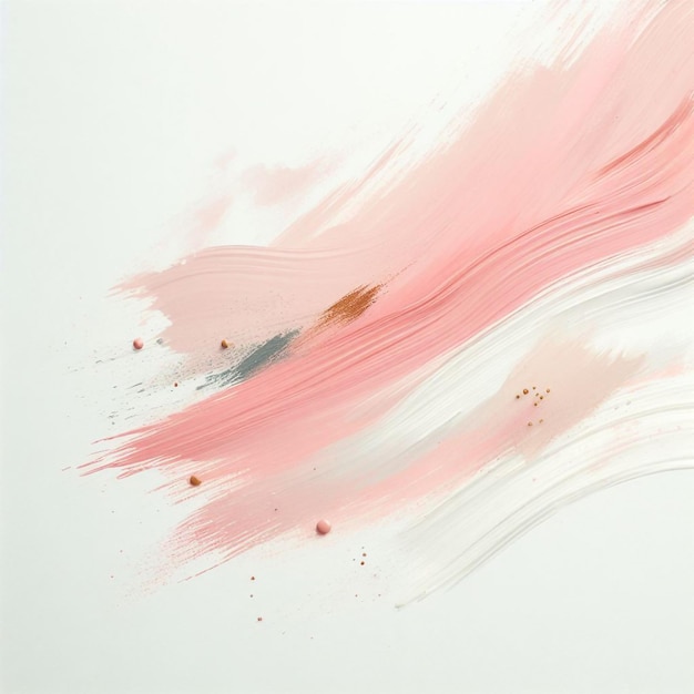 Foto un dipinto di linee rosa e bianche con un pennello rosa e bianco
