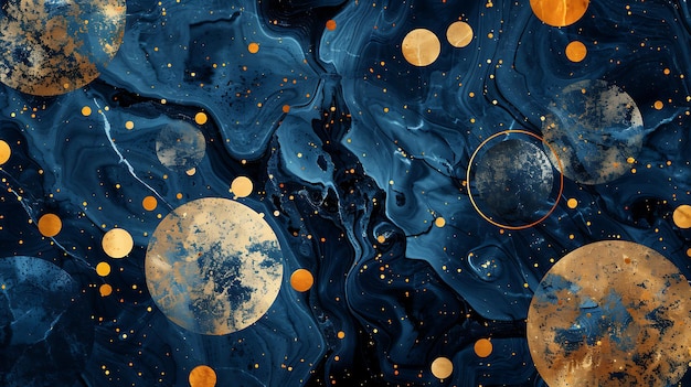 a painting of a planet with the universe in the background