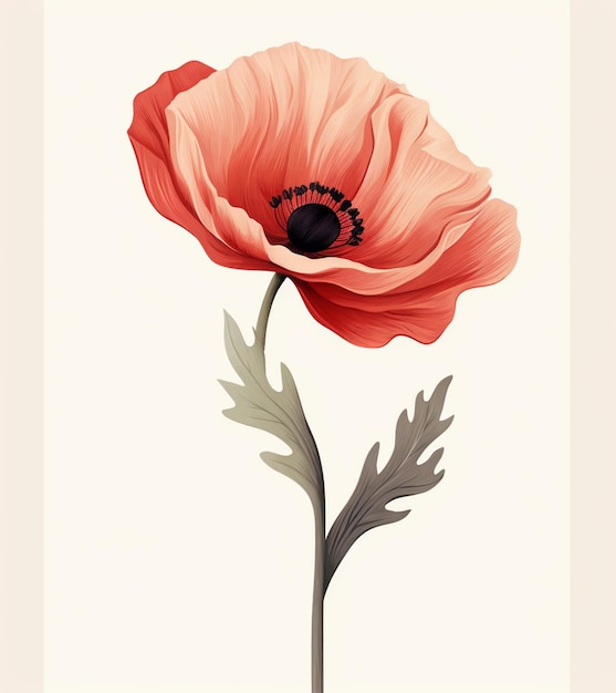 a painting of a poppy with the word  poppy  on it