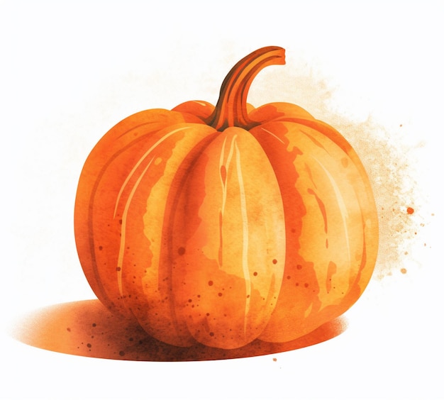 A painting of a pumpkin with the word " pumpkin " on it.