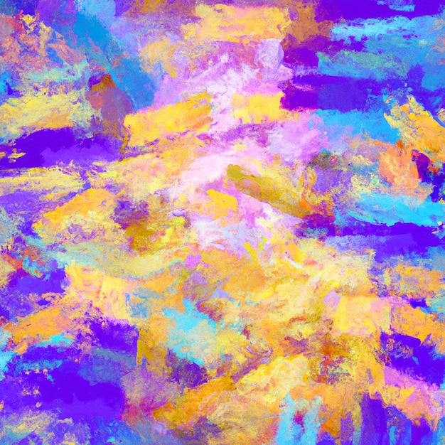 A painting of a purple and blue background with the word " blue " on it.