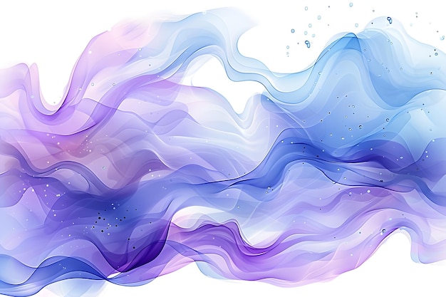 a painting of purple and blue water and purple ink