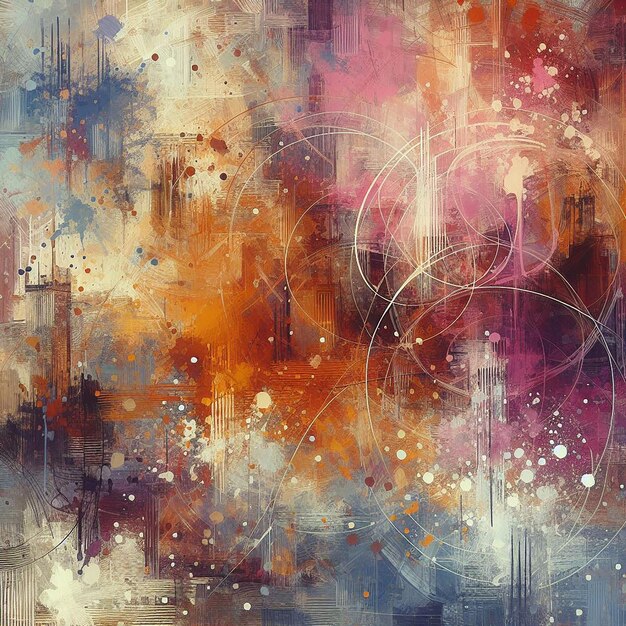 a painting of a purple and orange abstract background