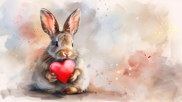 心臓 を 持っ て いる ウサギ の 絵