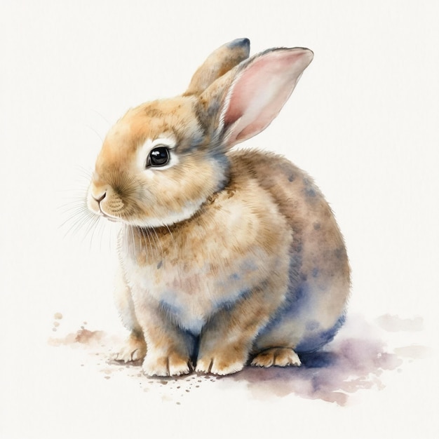 A painting of a rabbit that is titled " the rabbit ".